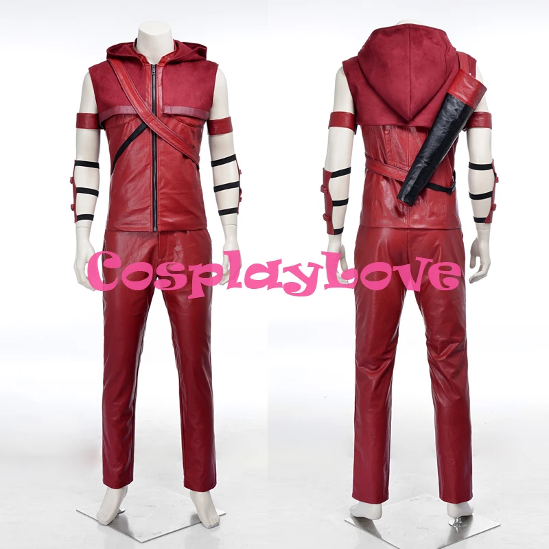 

New Custom Made High Quality America Movie Arrow Roy Harpe Red Arrow Cosplay Costume For Halloween Christmas Carnival