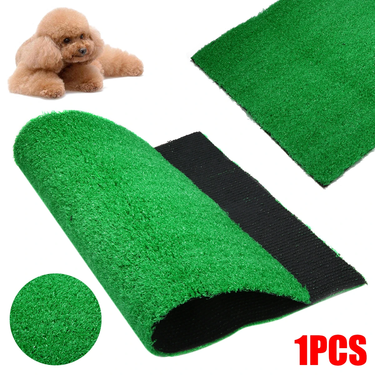 

Green Artificial Turf Pet Puppy Potty Trainer Indoor Training Toilet Dog Grass Pad Pee Mat Patch Simulation Training 40 x 26cm