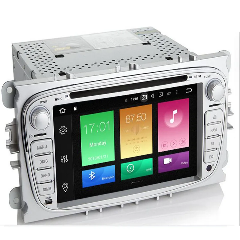 Perfect 2 din Android 9.0 Octa Core PX5 Car DVD Player GPS Navi for Ford Focus Galaxy Audio Radio Stereo wifi Head Unit 1024*600 IPS 5
