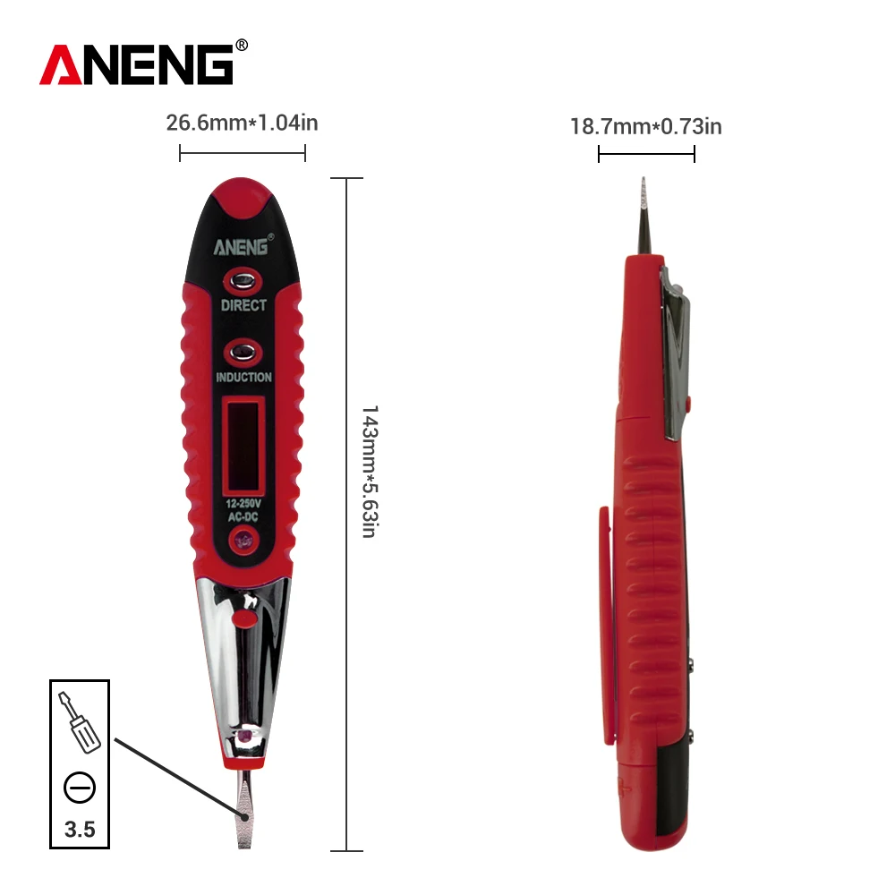 ANENG VD700 цифровой тестовый карандаш многофункциональный AC DC 12-250 В тестовый er Электрический тестовый карандаш детектор напряжения тестовая ручка