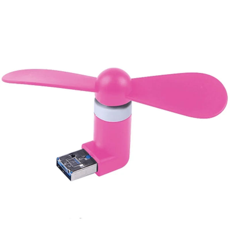 2 In 1 Micro/USB OTG Fan Mini Small Portable Rotating Cooler USB Desk