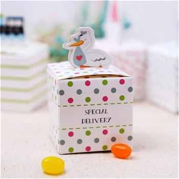 

100pcs/Lot lovely Duck Baby Shower Candy Box Wedding Favors And Gifts Birthday Party Decorations Kids Supplies Bonbonniere