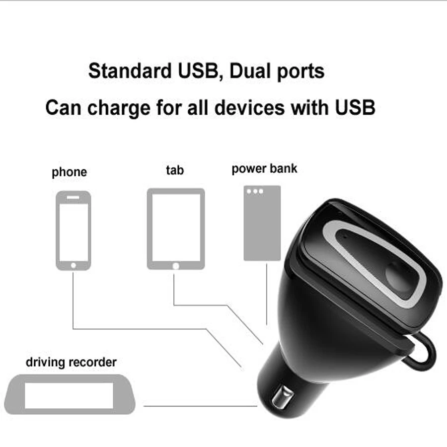 car charger bluetooth headset 7