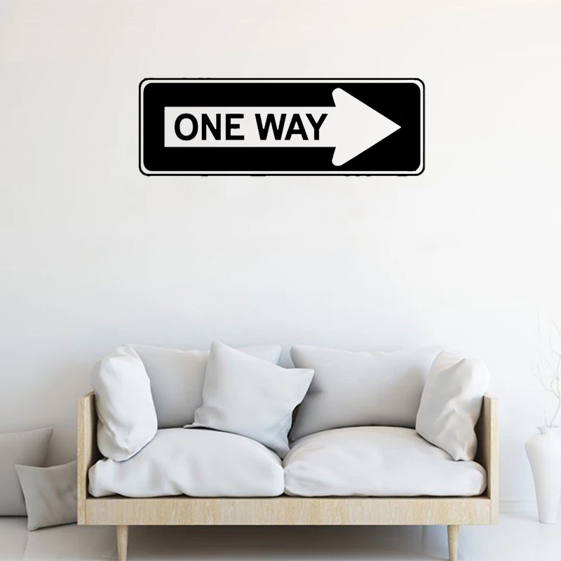 

STIZZY Wall Decal Creative Symbol Design Quote One Way Vinyl Wall Stickers Arrow Sign Removable Interior Art Mural Decor A701