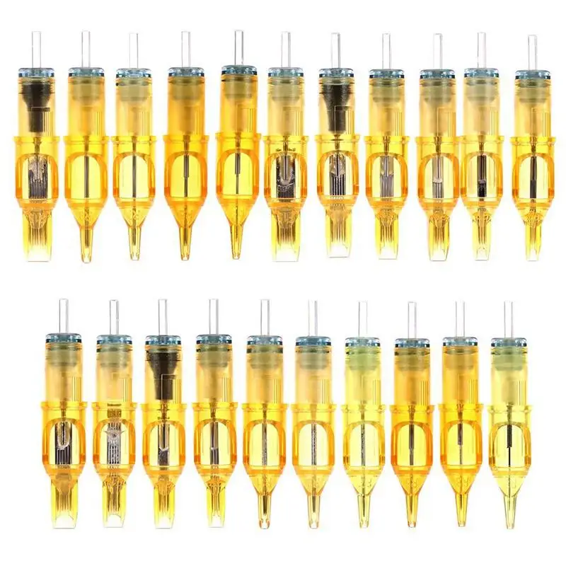 20 штук одноразовые Перманентный макияж высокое качество татуировки картридж иглы для бровей ручка для тату поставить 5/7/9/11/13/15/17/19/23M1