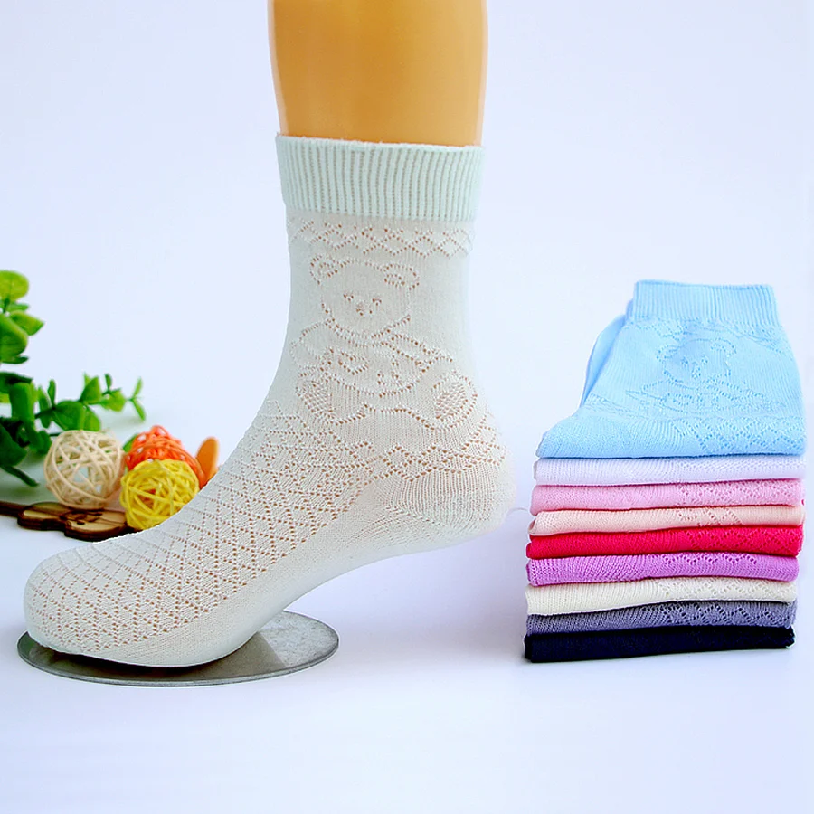 Buy Famli 6 Pairs/Lot Unisex Kids Summer Thin Sock Children Boy Solid Mesh