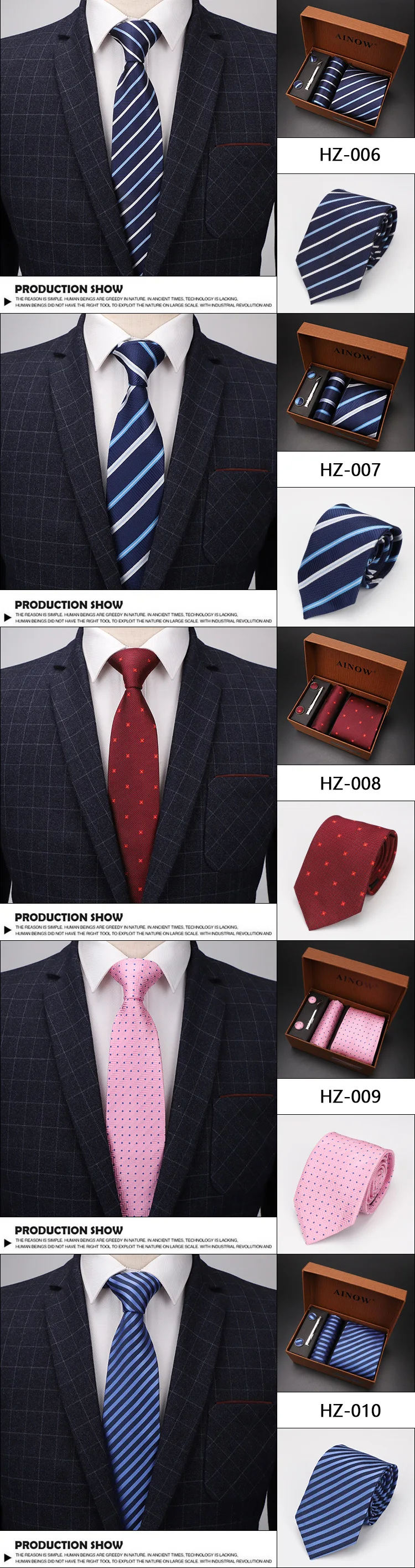 Роскошный Галстук Набор подарочных коробок для мужчин жаккардовый галстук и карман зажим прямоугольный запонки красный черный синий платок формальное платье