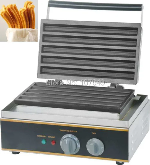 110v 220V Commercial Use Non-stick Electric Churros Maker Machine Baker Wholesale Home Appliances