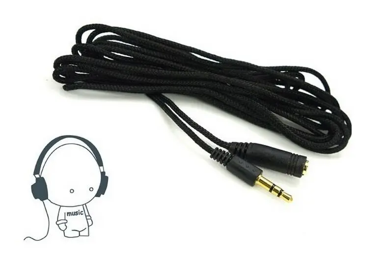 10PCS 3.5mm Male to Female Audio Stereo Earphone Headphone Extension Cloth Cable 1.5M 2M 3M 5M