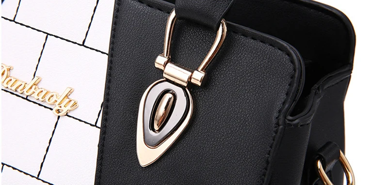 Women Handbags Luxury PU Leather Female Shoulder Bag Plaid Lady Crossbody Bag Large Capacity Hairball Pendant Tote Sac SS7050 (16)
