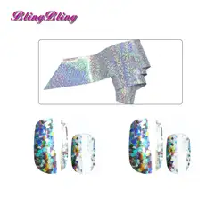 Blingbling лазера эффект Дизайн ногтей передачи Фольга ногтей Стикеры Совет украшения легко