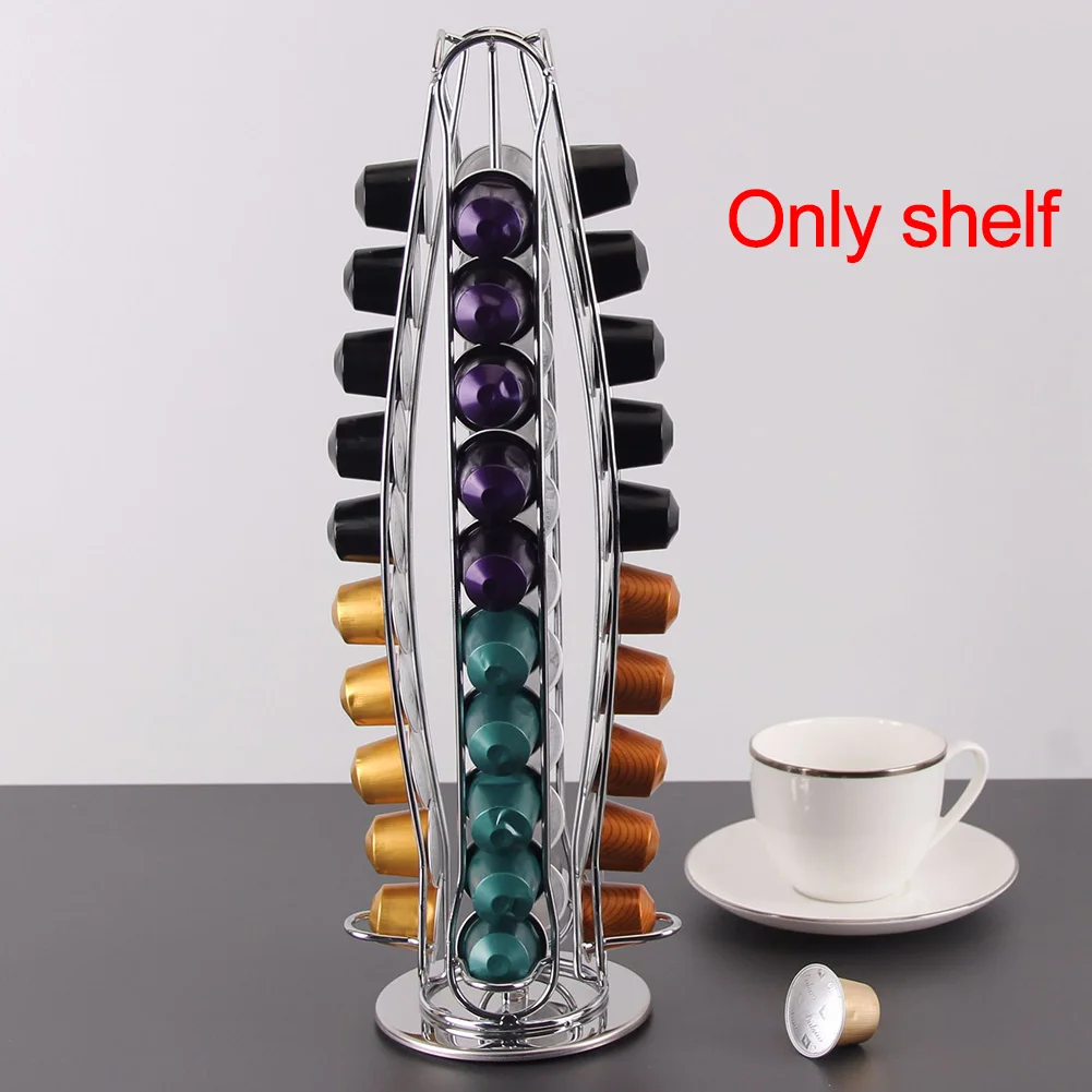 40 القهوة كبسولة رفوف دائم Coffeeware تخزين الرف أداة الدورية تصميم برج قرنة حامل فلتر عرض موقف المنظم