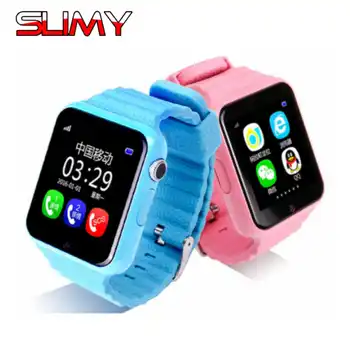 Slimy GPS Baby Smart Watch for Boys Girls V7K Waterproof Smartwatch GPS Child Clock with GPS Tracker Smart Baby Watch PK Q50 Q90