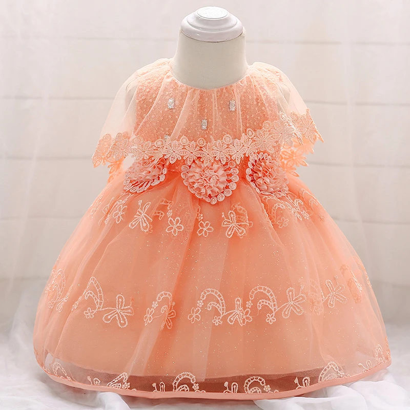 orange frock for baby girl