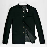 Slim Fit Double Collar Suit Jacket Japanese Style Traditional Tunic Coat School Uniform 1