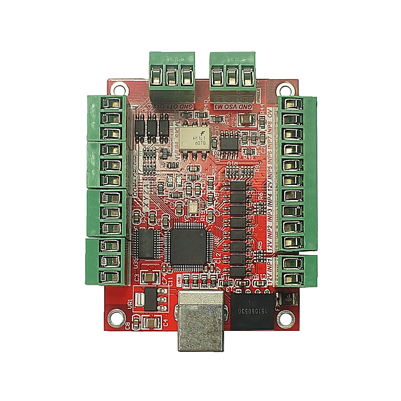 

4 Axis wood cnc router 100KHz CNC MACH3 USB Card Smooth Stepper Motor Controller card breakout board PCB Engraving tool 12-24V