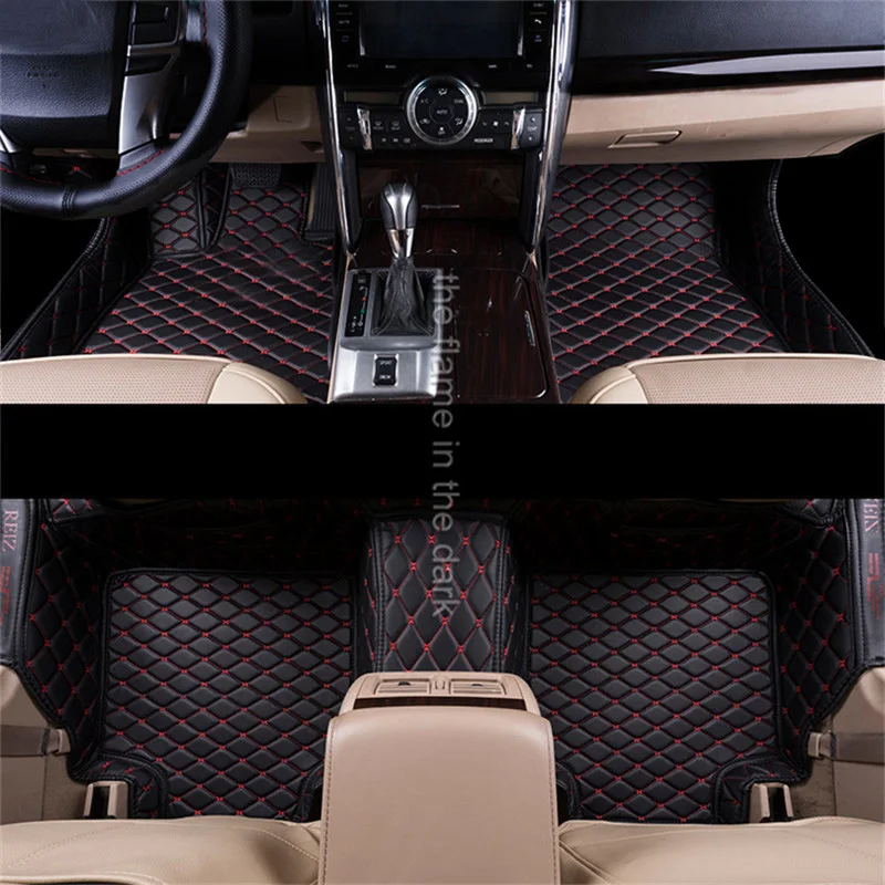

lsrtw2017 fiber leather car floor mat for toyota reiz Mark X 2004 2005 2009 2008 2007 2006 2011 2012 2013 2014 2015 2016 2017