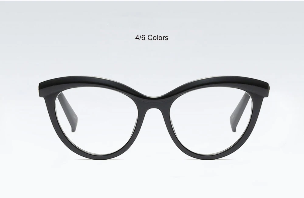 VEGA New Fashion CatEye Glasses Frame Ladies Women Eyeglasses Frames Women Cat Eye Brand Design Clear Lenses Black Leopard 214 (12)