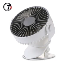 Портативный вентилятор с зажимом, перезаряжаемый через USB, настольный вентилятор с аккумулятором 2000 мА · ч, 3 скорости и вращение на 360 градусов для детской коляски, для дома и офиса