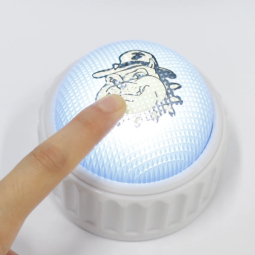 

Blue Shell with cute dog painting voice recording sound button for Interactive toy, Can custom LED Lighting Funtion