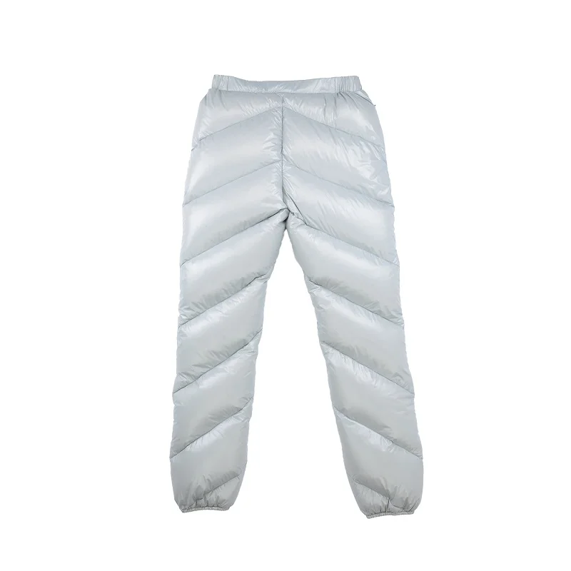 Aegismax 95% белые брюки на гусином пуху для мужчин и женщин, зимняя уличная одежда для кемпинга, походов, утолщенные пуховые теплые брюки, 2 цвета