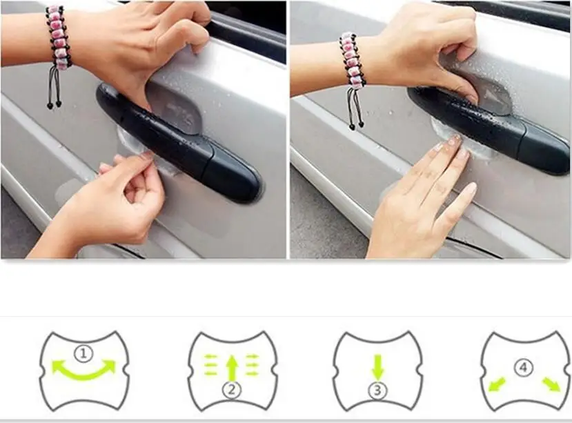

5pcs Car Door Handle Scratches Automobile Protector Handle Protection sticker For Dacia duster logan sandero stepway lodgy mcv 2