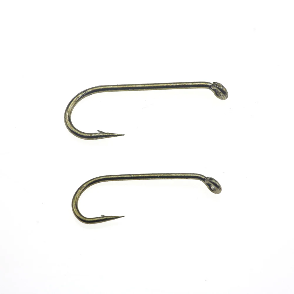 

Rompin 50pcs/bag Standard High Carbon Steel Dry Fly Fishing Hooks Quality Fishing Fly Hook Dry Fishing Hook 8# 10#