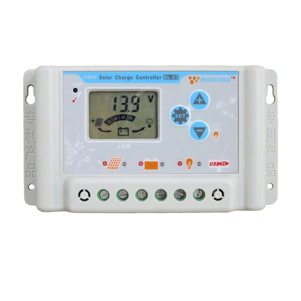30A PWM Solar Charge Controller 12V 24V USB LCD Display Adjustable Parameter for Li Li-ion lithium LiFePO4 Batteries 30A PWM Solar Charge Controller 12V 24V USB LCD Display Adjustable Parameter for Li Li-ion lithium LiFePO4 Batteries