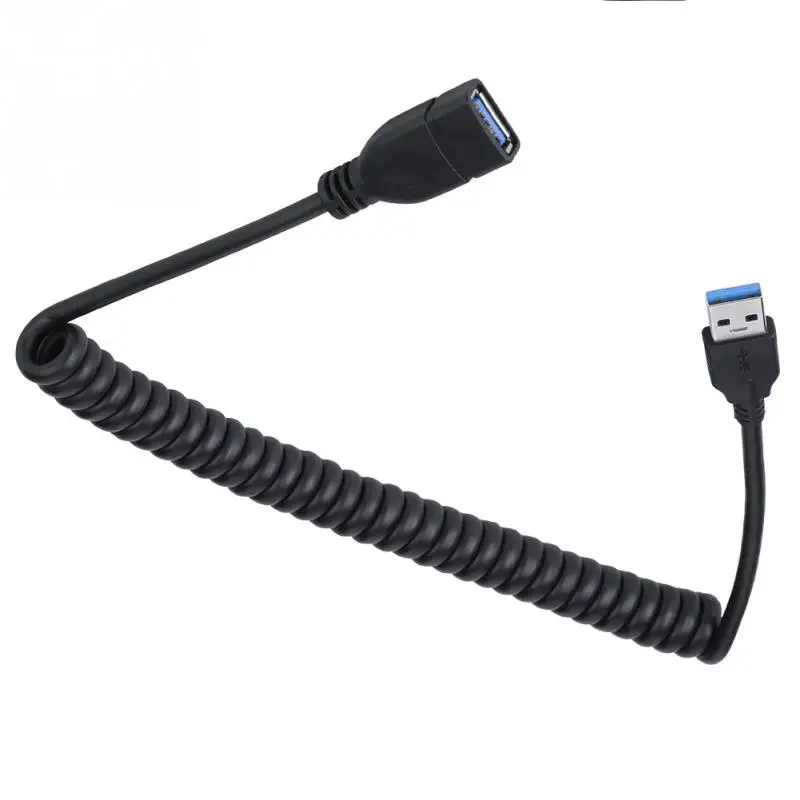 Новый USB 3 0 удлинитель для мужчин и женщин удлиненный пружинный кабель спиральный
