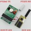 PT2262 Émetteur À Distance PT2272 Récepteur DC3V-9V 4CH TX DC5V 4CH Décodage RX PCB TTL RF Module 315 MHZ Momentanée Superhétérodyne ► Photo 1/3