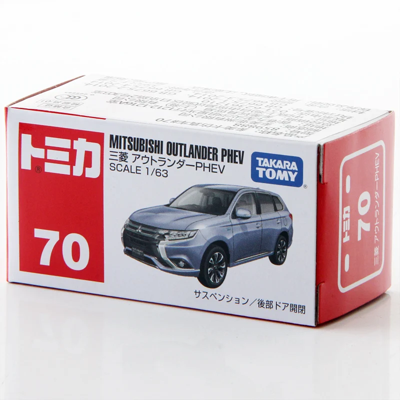 Takara Tomy Tomica 1/63 Mitsubishi Outlander PHEV Металлическая Модель литья под давлением игрушечный