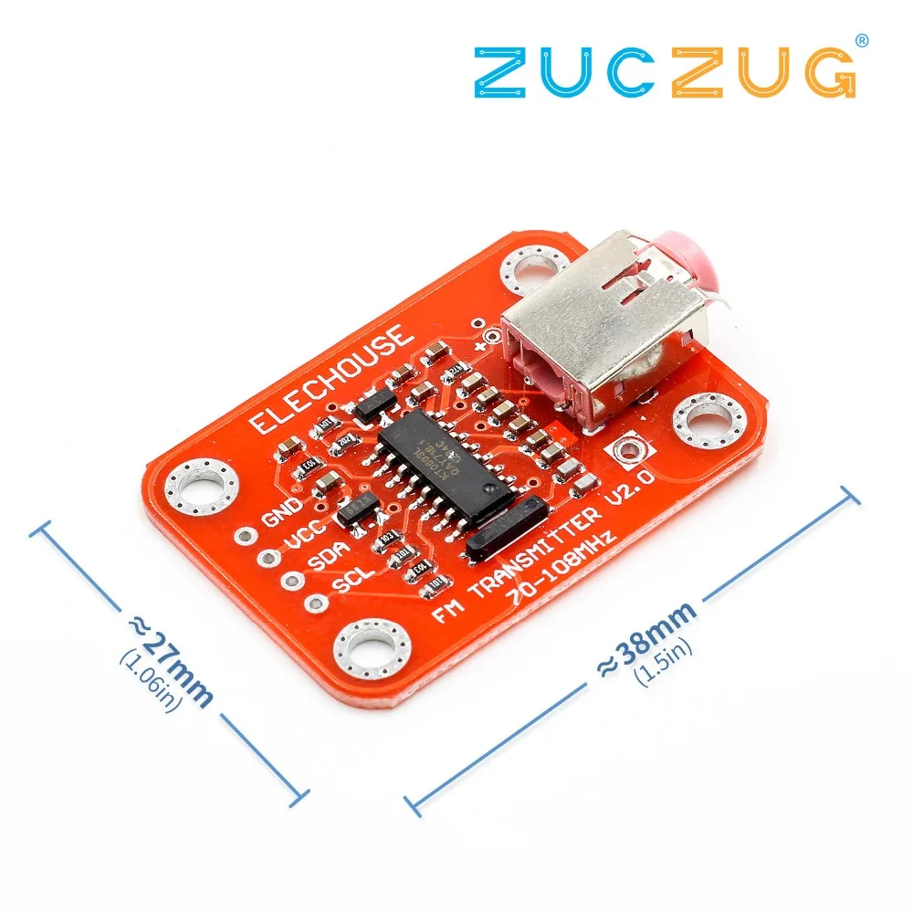 FM передатчик Модуль V2.0 цифровой FM радио модуль для Arduino микрофон аудио