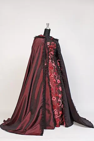 Ренессанс medieval style dress в вышитые вуаль включены несколько цветов