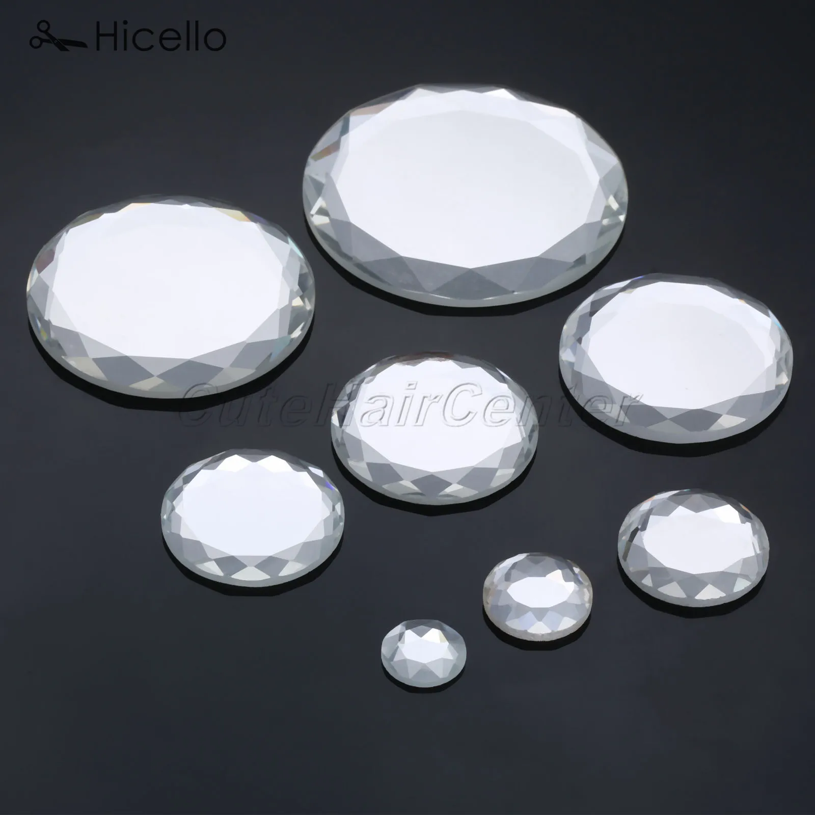 

1set Faceted Glass Flatbacks Chessboard Flat Back Jewelry Stone 14mm/18mm/25mm/30mm/35mm/40mm/50mm/58mm Hicello