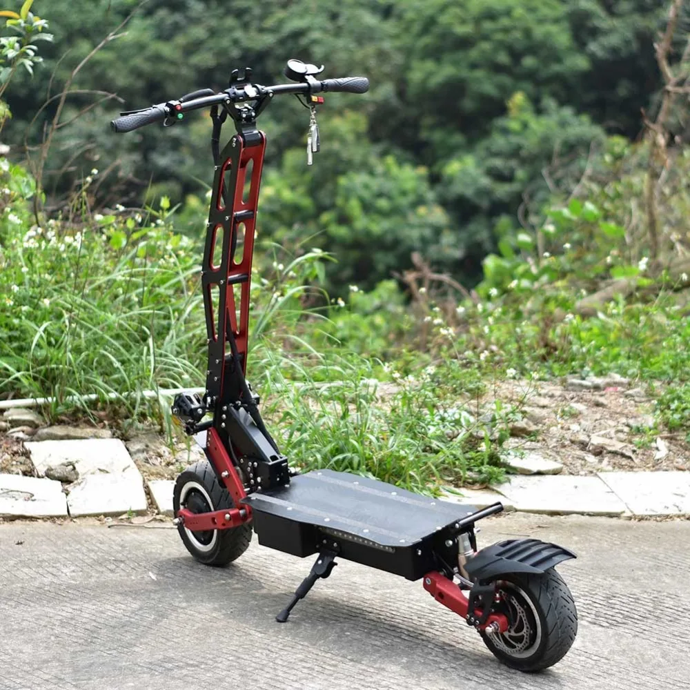 

C suspension 2000W 3200W 2 motor powerful electric scooters adults 85KM/H fast speed with oil brake side strip LED light