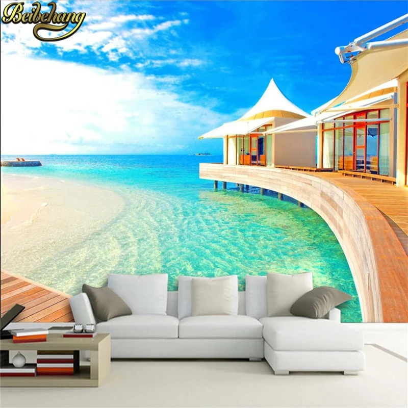 

beibehang Custom photo sunrise backdrop mural wallpaper for living room bedroom decor papel de parede 3d vinyl wall paper roll