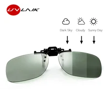 UVLAIK фотохромные зажимы в виде солнцезащитных очков, Мужские поляризационные солнцезащитные очки-хамелеоны, мужские зеркальные очки для вождения, антибликовые очки