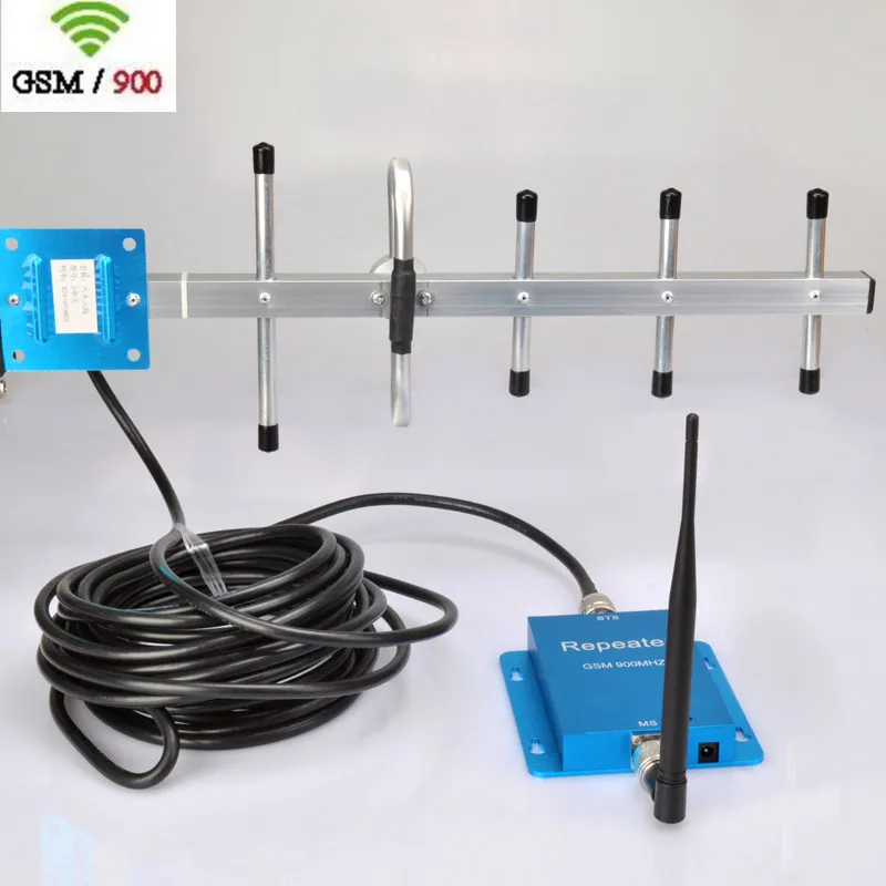 Indoor use 2G mobile phone GSM repeater 900MHZ Gain 60db outdoor Yagi