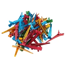 50Pcs 50mm Flat Metal Colorful DIY Crocodile Alligator Fix Hair Accessories Hairdressing Section Clips Holding Hair Styling Tool