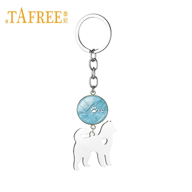 Брелок для ключей TAFREE Eskimo Аляска маламут собака брелок с принтом лапы любимой