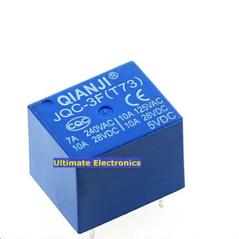

10pcs Original JQC-3F(T73)-5VDC JQC-3F(T73)-12VDC JQC-3F(T73)-24VDC T73 5FEET QianJi Power relay