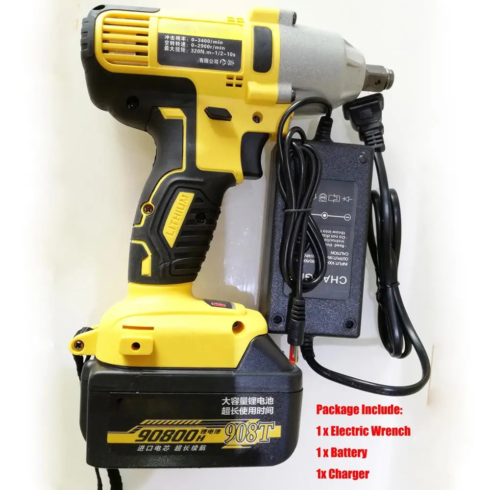 

Cordless Electric Wrench Impact Socket Wrench 12000mAh Li Battery Hand Drill Installation Power Tools