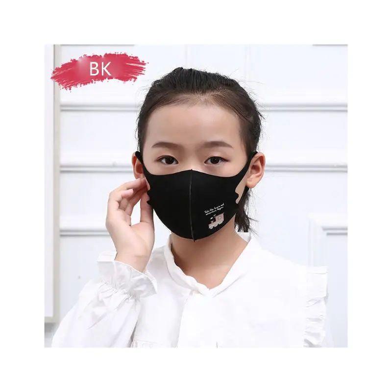 1 шт., мультяшная детская маска для рта, летняя Солнцезащитная шелковая респиратор, дышащая детская маска против пыли и смога, одноцветная моющаяся 3D маска