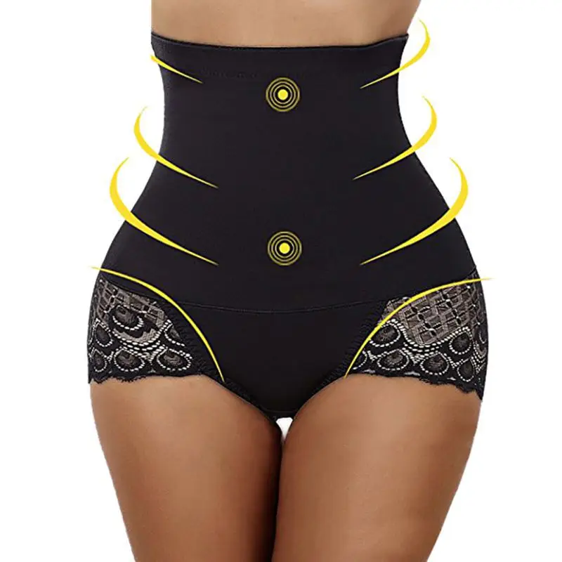 

Mesh Lace Stitch Body Shapers Women Seamless High Waist Slimming Tummy Control Knickers Pants Shapewear Lady Corset Underwear