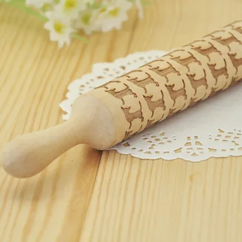 

6 Patterns, Mini Size, Animals Pattern Embossing Rolling Pins, Engraved Rolling Pin, Wooden Rolling Pin, Housewarming gift