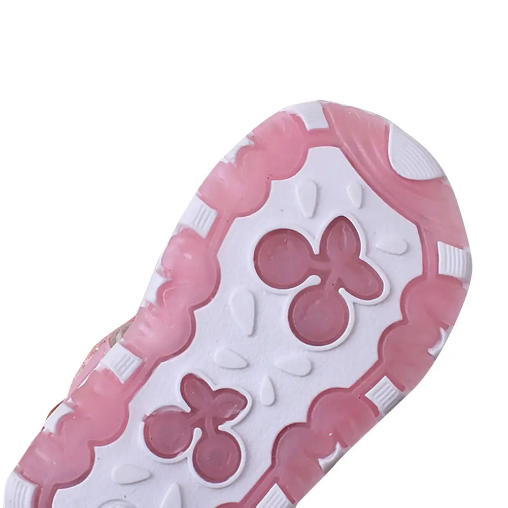 Летняя обувь для маленьких девочек; детская модная пляжная обувь с милым кроликом на мягкой подошве; светодиодный дизайн для малышей