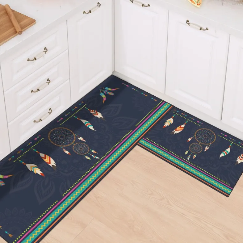 

2PCS A Set Kitchen Mat Bath Carpet Floor Mat Home Entrance Doormat Tapete Absorbent Bedroom Living Room Floor Mats Kitchen Rug