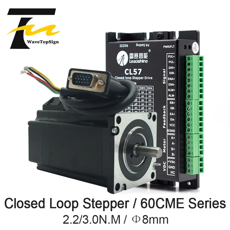 Leadshine NEMA24 2 Phase Closed Loop Stepper Motor 60CME Series + CL57 ...