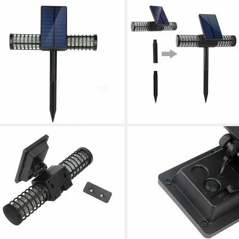 Solar Mosquito Killer Light USB Mosquito Repellent IP65 Insect Trap LED Lamp UV Bug Zapper Pest Control Repeller For Outdoor  (4)