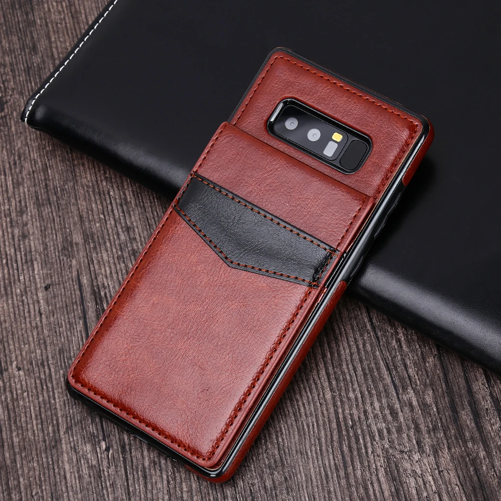 Вертикальный флип чехол для samsung Galaxy Note 8 S9 Plus кошелек Кожа Роскошные Магнит с